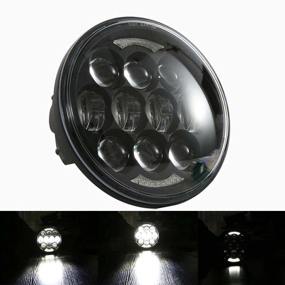 【並行輸入品】 5.75 インチ LED ヘッドライト 5 3/4\" LED DRL 40W バイク ヘッドライト ハーレー スポーツスター 883 XL883 FXCW カスタム パーツの画像
