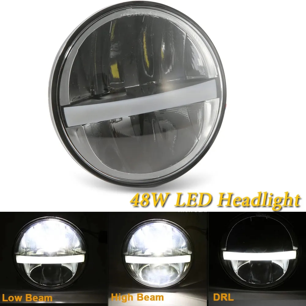 【並行輸入品】 5.75 インチ LED ヘッドライト 5 3/4\" LED DRL 40W バイク ヘッドライト ハーレー スポーツスター 883 XL883 FXCW カスタム パーツの画像