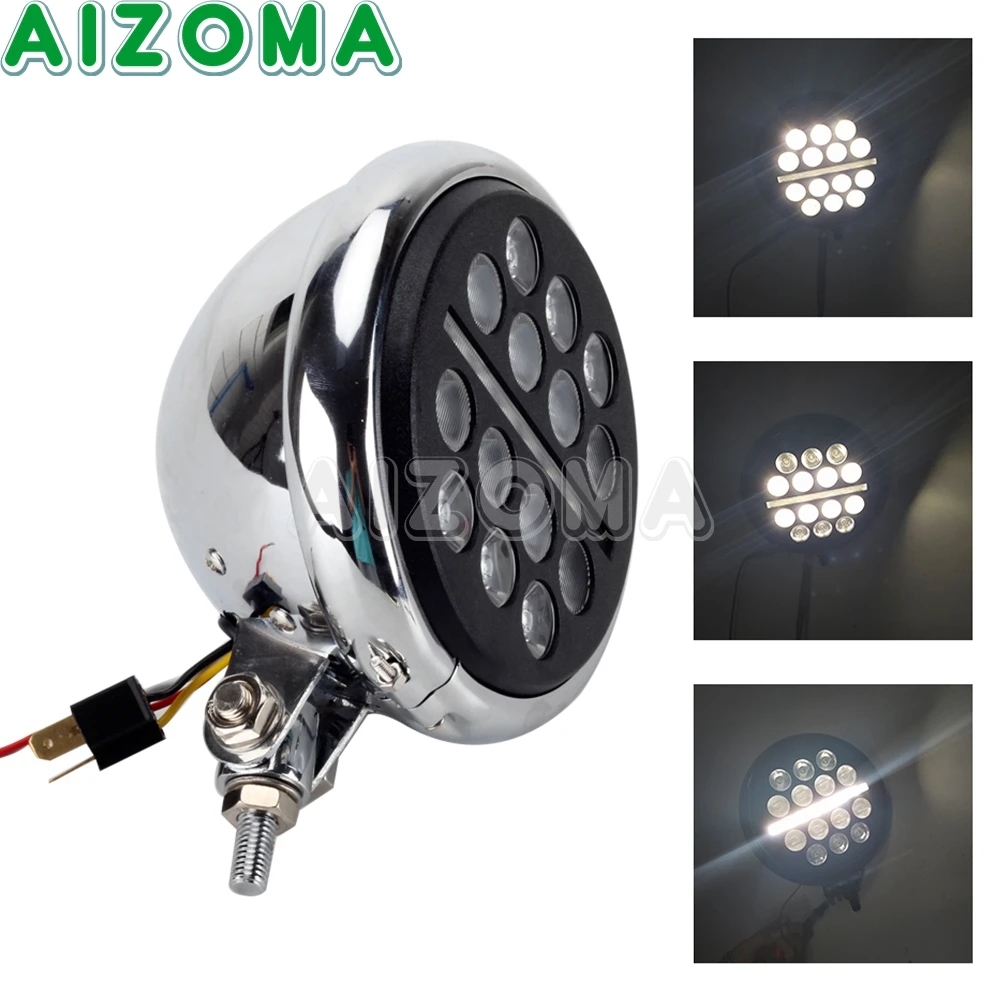 並行輸入品 Club 5.75'' LED ヘッドライト 5-3/4\" スポットライト Work ライト Hi/Lo ビーム ハーレー ソフテイル スポーツスター XL 883 1200 ダイナ カス"_2