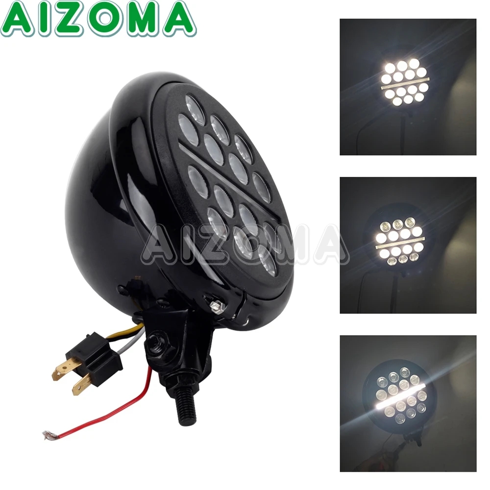 並行輸入品 Club 5.75'' LED ヘッドライト 5-3/4\" スポットライト Work ライト Hi/Lo ビーム ハーレー ソフテイル スポーツスター XL 883 1200 ダイナ カス"_3