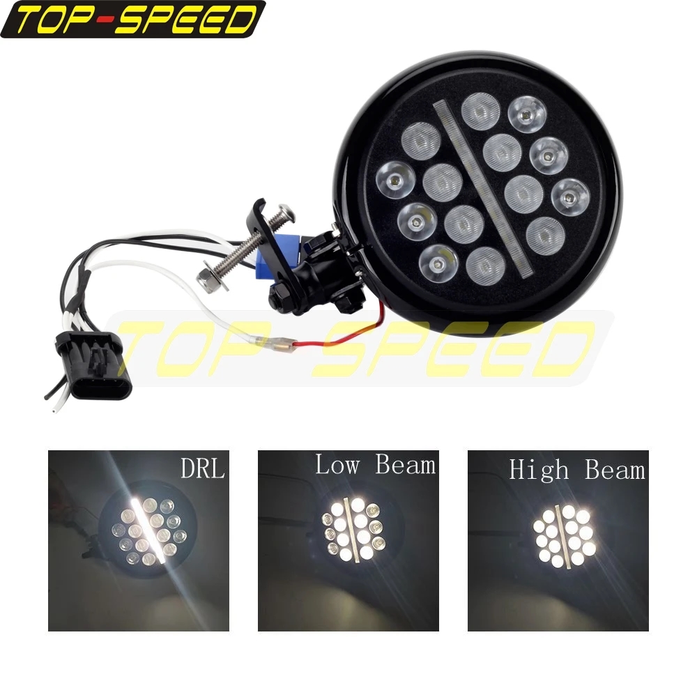 【並行輸入品】 ハーレー ソフテイル ストリートボブ ローライダー 2018年-2022年 LED ヘッドライト アセンブリ キット フロント ライト FXBB FXBBS FXLR FXSTの画像