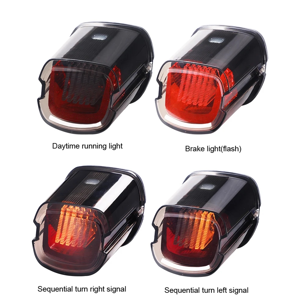 【並行輸入品】 DOT Eマーク Approved リア ブレーキ ライト バイク LED テールライト ハーレー スポーツスター XL883 XL1200 ソフテイル ツーリング Road テー