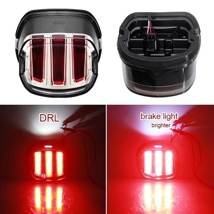 【並行輸入品】 DOT Eマーク Approved リア ブレーキ ライト バイク LED テールライト ハーレー スポーツスター XL883 XL1200 ソフテイル ツーリング Road テー
