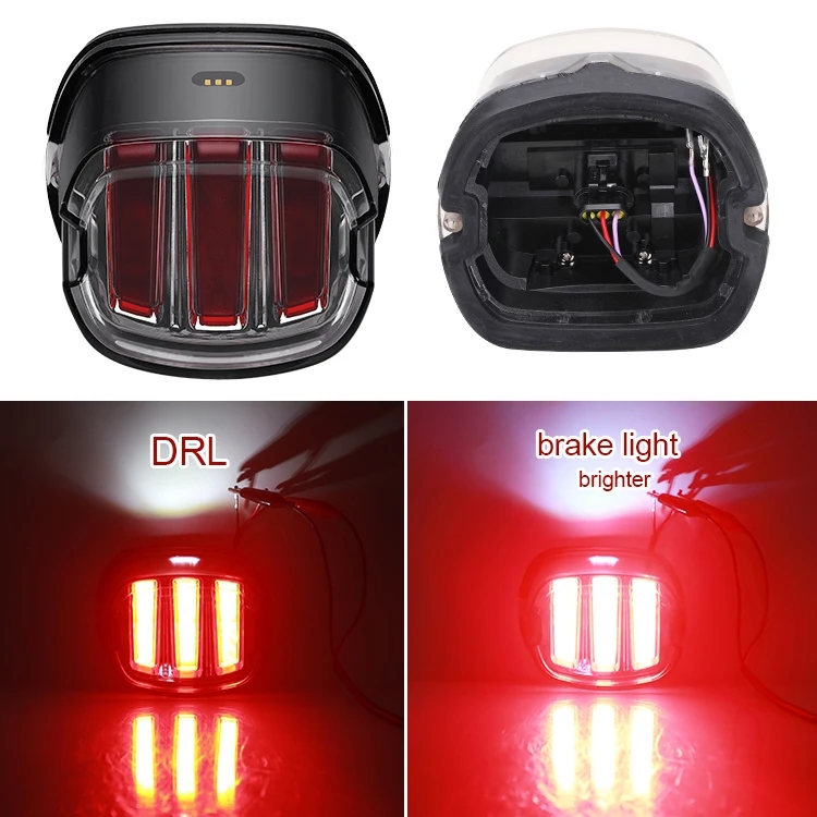 【並行輸入品】 DOT Eマーク Approved リア ブレーキ ライト バイク LED テールライト ハーレー スポーツスター XL883 XL1200 ソフテイル ツーリング Road テー