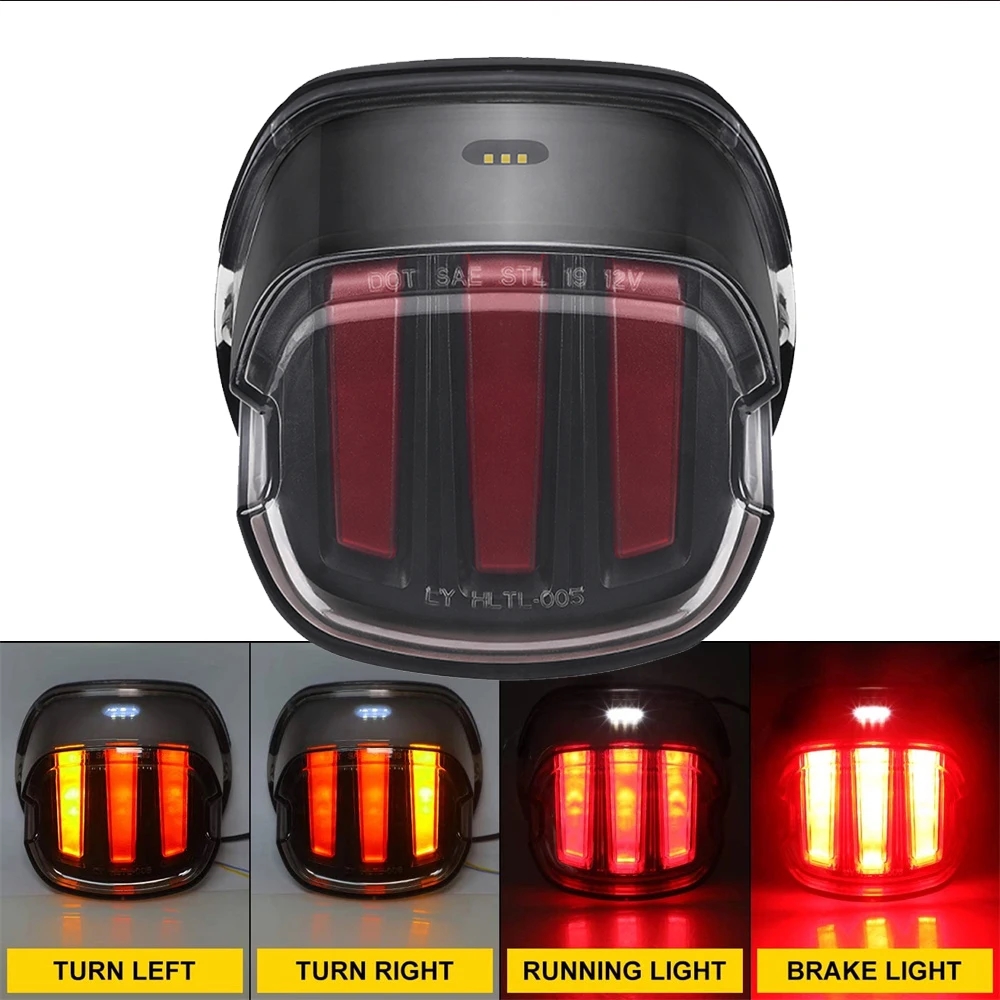 【並行輸入品】 DOT Eマーク Approved リア ブレーキ ライト バイク LED テールライト ハーレー スポーツスター XL883 XL1200 ソフテイル ツーリング Road テー