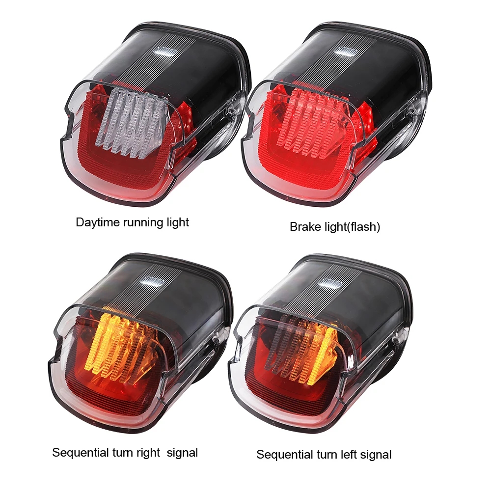 【並行輸入品】 DOT Eマーク Approved リア ブレーキ ライト バイク LED テールライト ハーレー スポーツスター XL883 XL1200 ソフテイル ツーリング Road テー