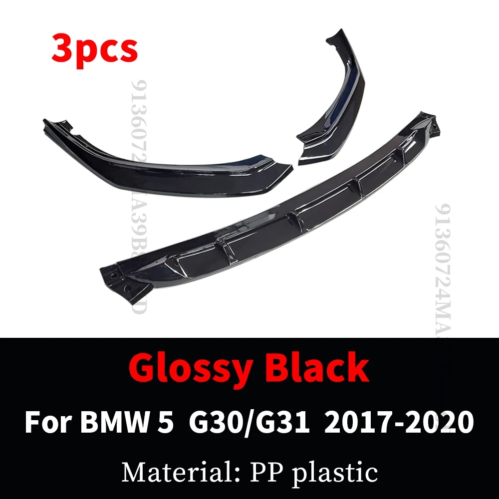 スプリッター ディフレクター フロント バンパー リップ ガード キット Reフィット BMW 5 G30 G31 M 530d 525i 540i 530i 2017年 2020年 : s027322 : ラマイストア