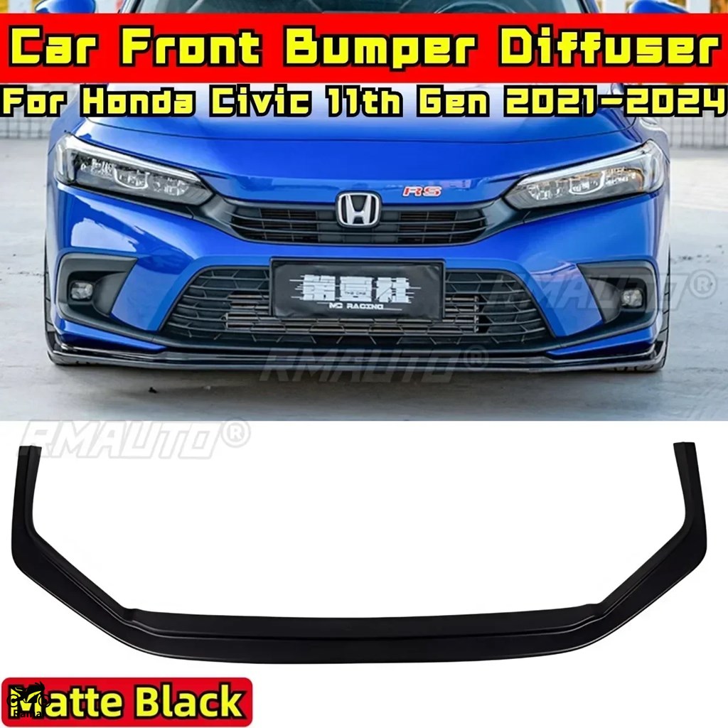 並行輸入品】 シビック キット フロント バンパー リップ カーボン RS