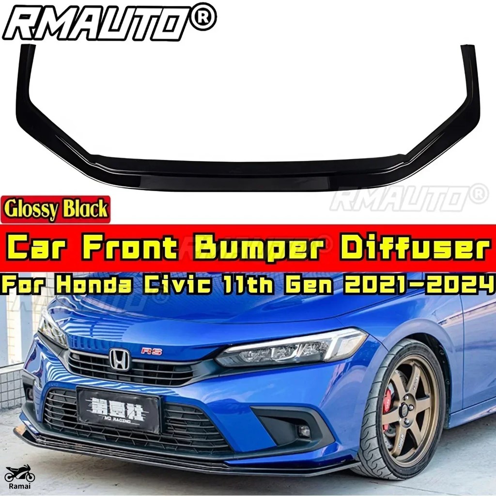 並行輸入品】 シビック キット フロント バンパー リップ カーボン RS