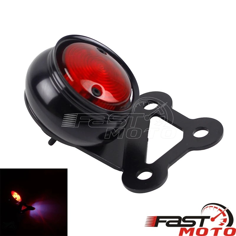 並行輸入品】 Brass シルバー ブラック バイク LED テールライト リア