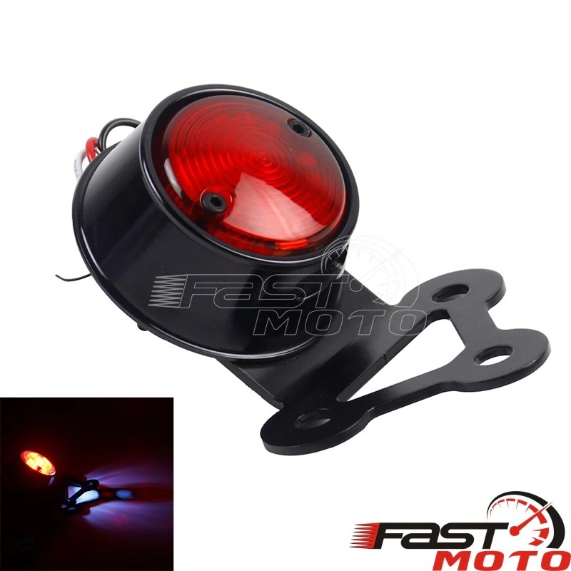 並行輸入品 Brass シルバー ブラック バイク LED テールライト リア