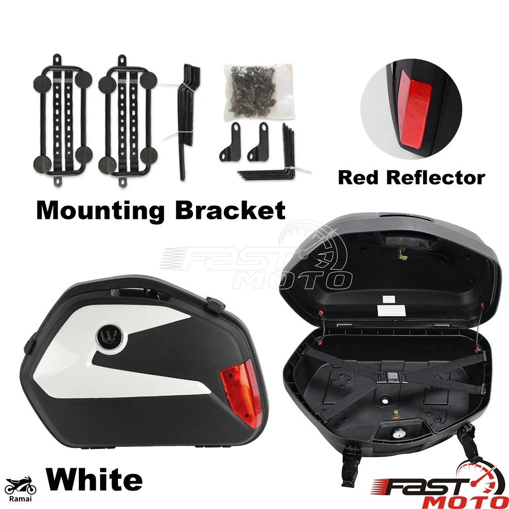 バイク サイド ケース 20L ストリート バイク テール ボックス W