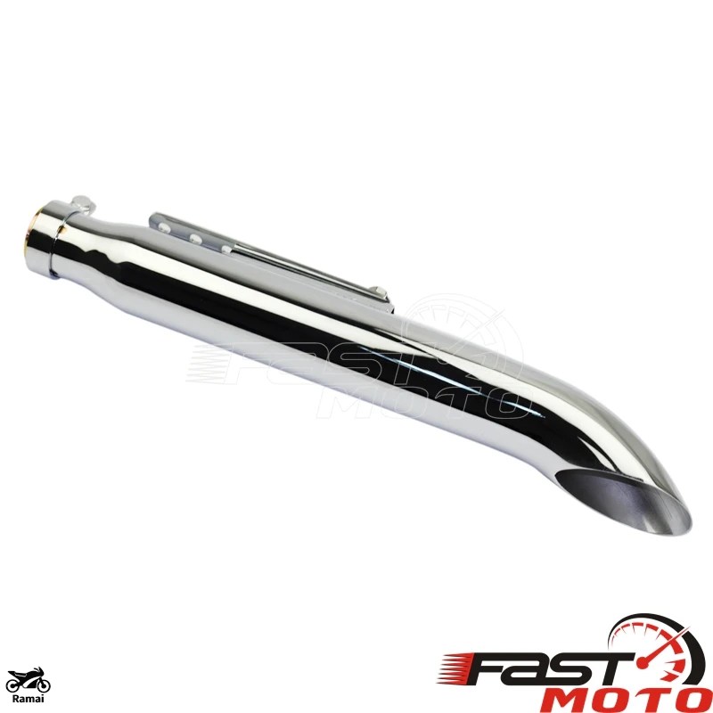 並行輸入品】 汎用 メッキ ヴィンテージ マフラー バイク テール