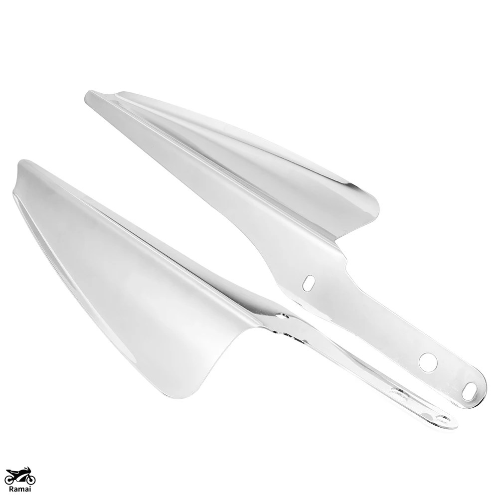 並行輸入品】 バイク メッキ フロント フォーク 風防 Baffle 風よけ