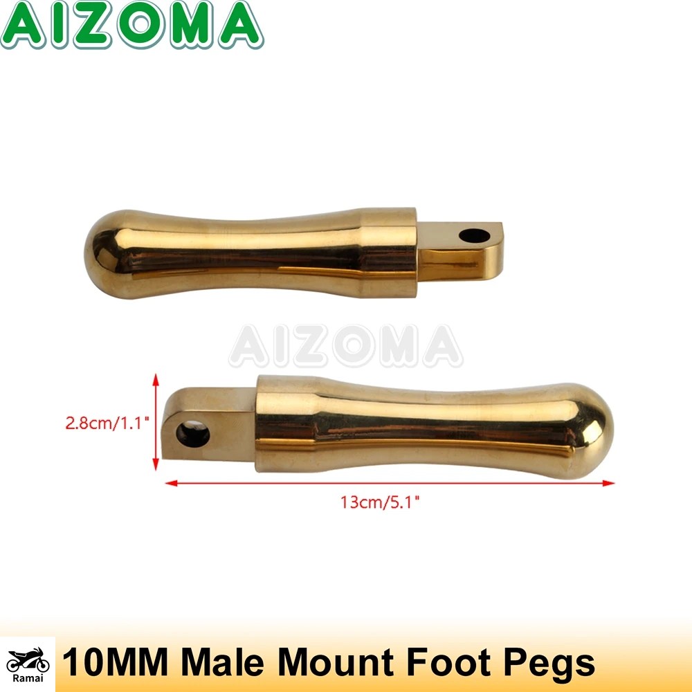 汎用 1インチ ハンドル バー グリップ レトロ Brass バイク 25mm
