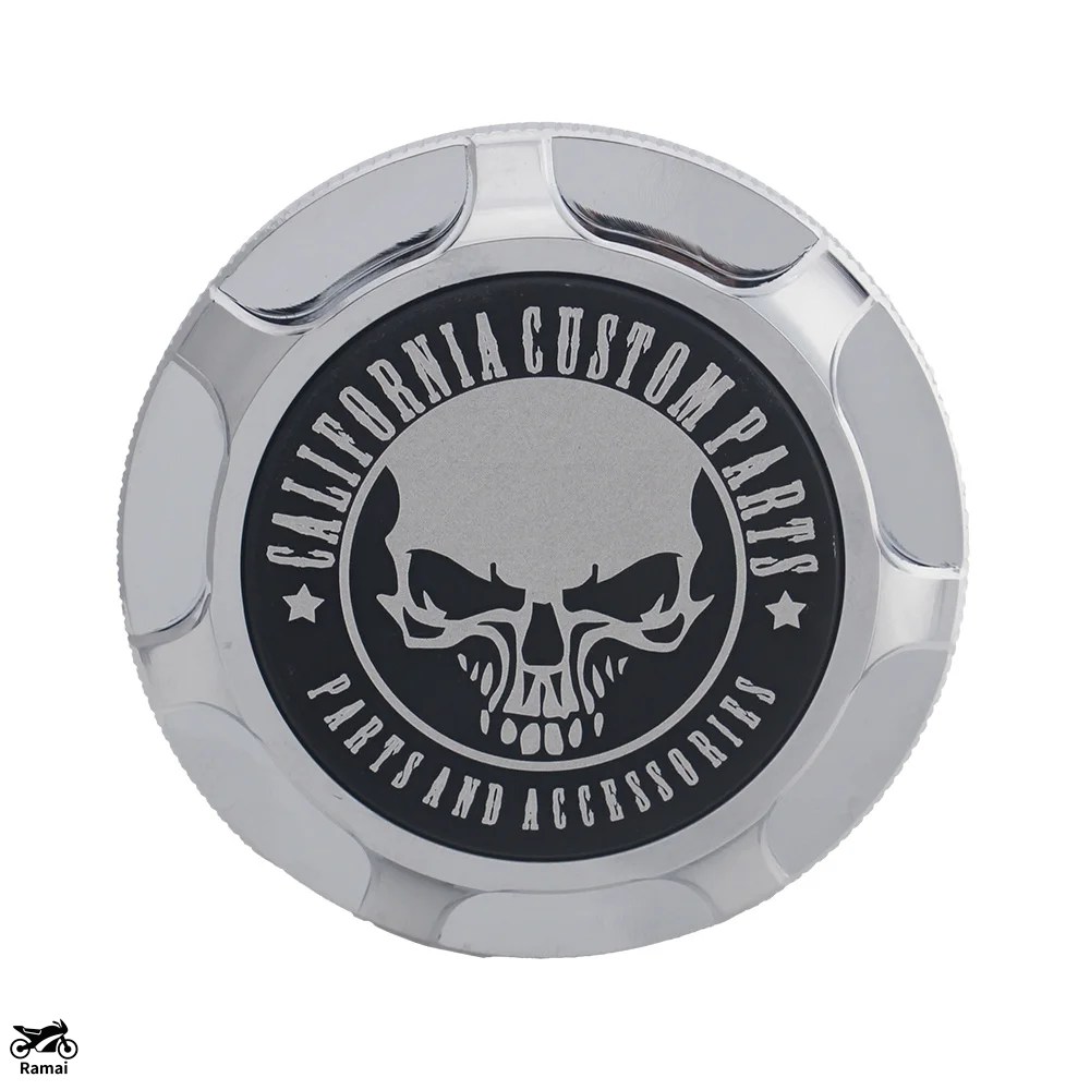 Harley-Davidson スカルタンクキャップ レフトサイド・フュエルタンクキャップ・スカル -ハーレー