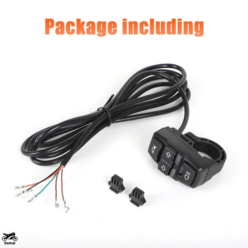 並行輸入品 3 in 1 22mm バイク ハンドル バー スイッチ ボタン On/Off