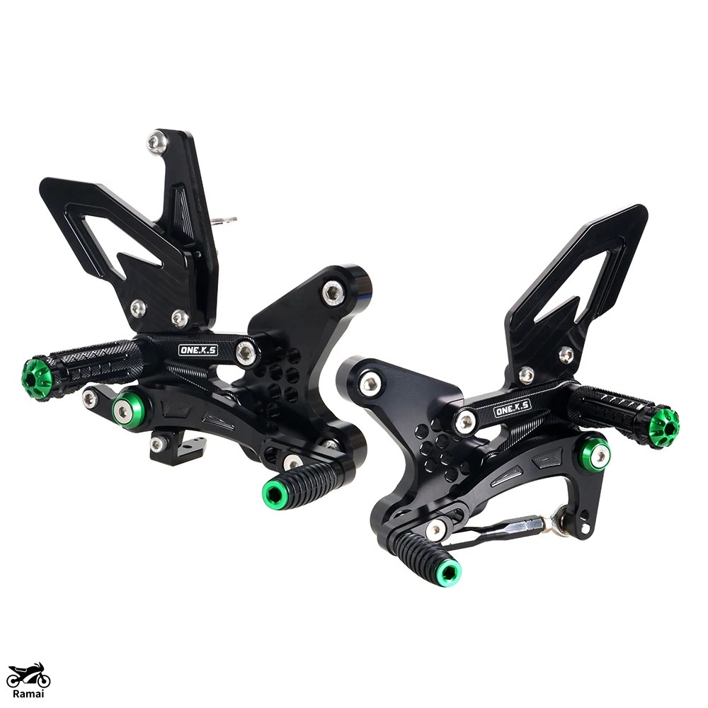 並行輸入品 ZX-4R ZX-4RR バイク 調整可 フット レスト リアセット