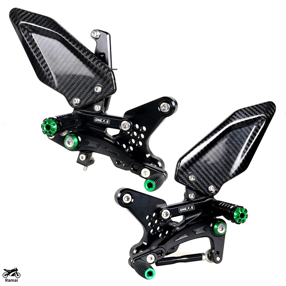 並行輸入品】 ZX-4R ZX-4RR バイク 調整可 フット レスト リアセット