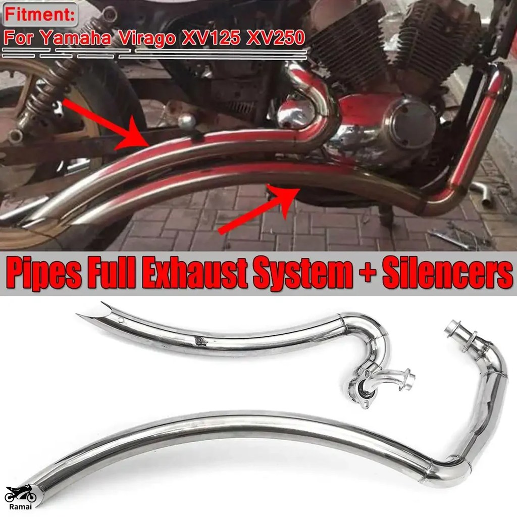 ヤマハ　ビラーゴ250フルエキマフラー サイレンサー付き 部品屋K&W ベントマフラー ビラーゴ250 YAMAHA ヤマハ フル