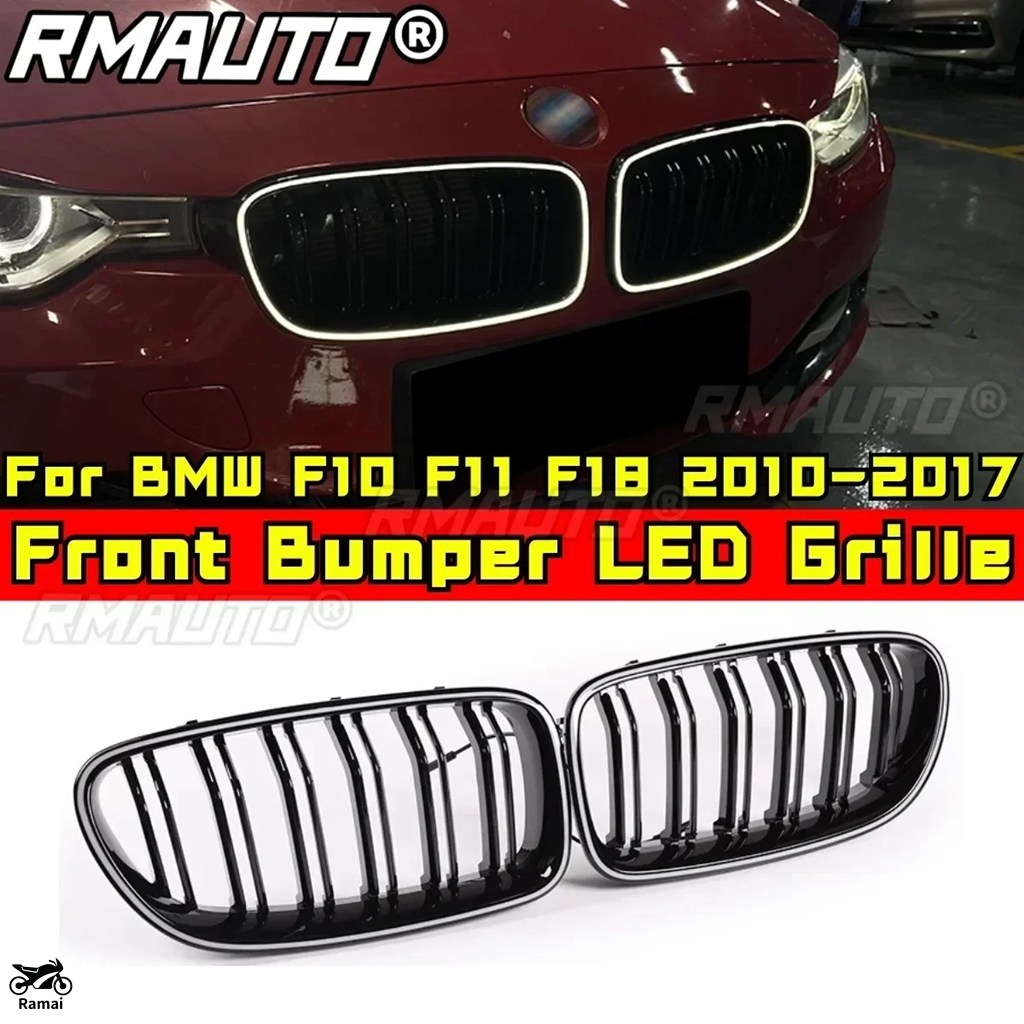 並行輸入品 LED フロント レーシング フェイスリフト ラジエーター グリル BMW 5 シリーズ F10 F11 F18 2010年-2017年 フロント バンパー レーシング グリ_1