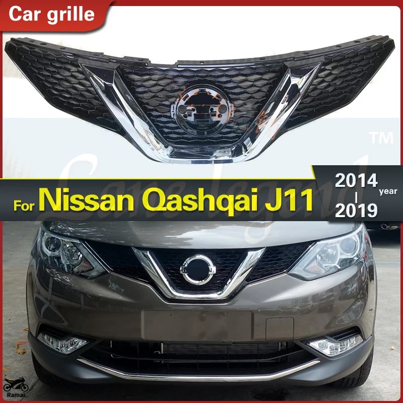 並行輸入品 ニッサン キャシュカイ J10 2008年-2013年 キャシュカイ J11 2014年-2022年 Envアイアンment 製造al フロント グリル レーシング グリル 1PC カ_4
