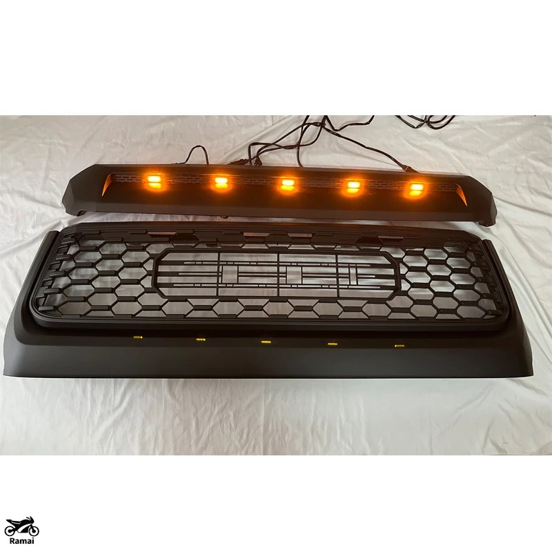 並行輸入品 トヨタ タンドラ 2014年 2015年 2016年 2017年 2018年 2019年 レーシング グリル フード カバー フロント グリル ライト カバー カスタム パー_4
