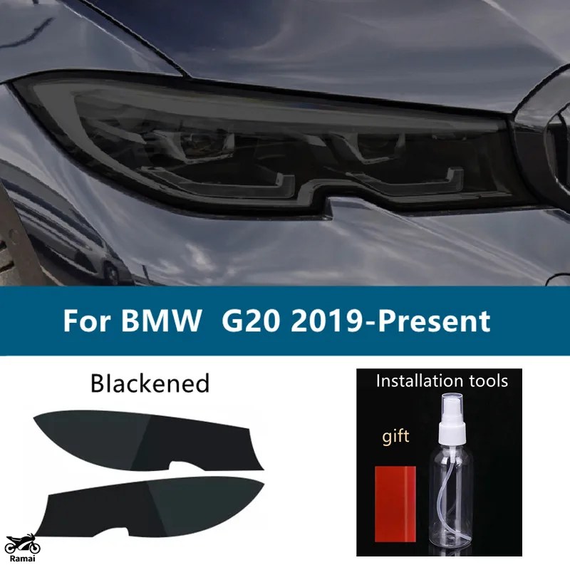 2 X BMW 3 シリーズ G20 G21 F30 F31 F34 ヘッドライト ブラック