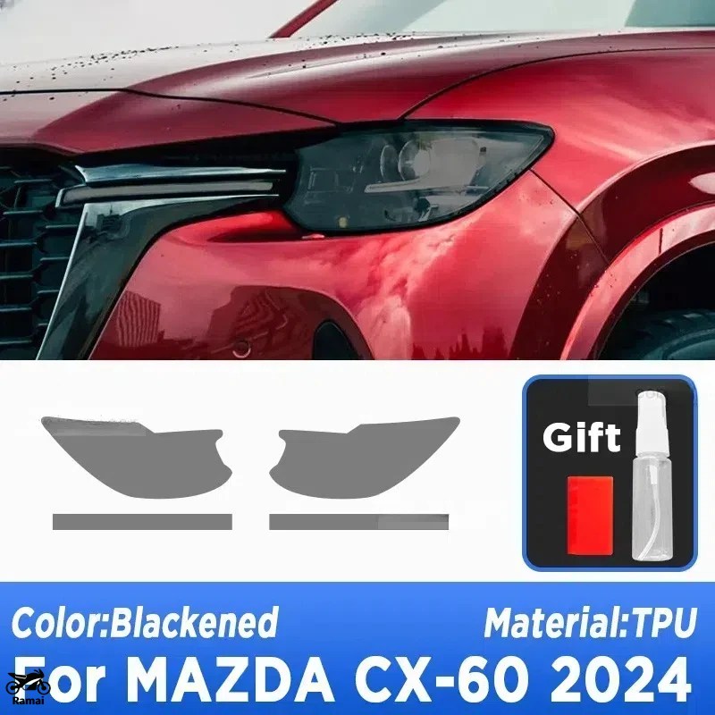 並行輸入品 マツダ CX-60 2024 CX60 ヘッドライト ブラック 保護