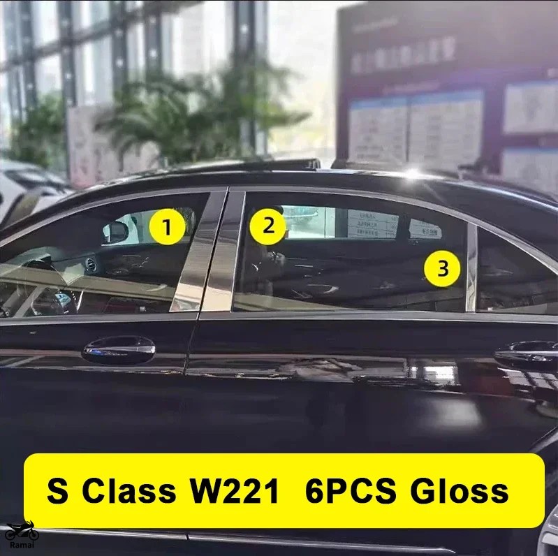 並行輸入品 メッキ B ピラー ウィンドウ ベンツ S クラス W222 W223
