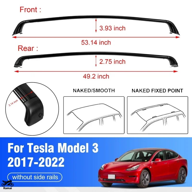 ＜期間限定値下げ＞テスラ　モデル3用　純正ルーフラック in-model3-sq.jpg