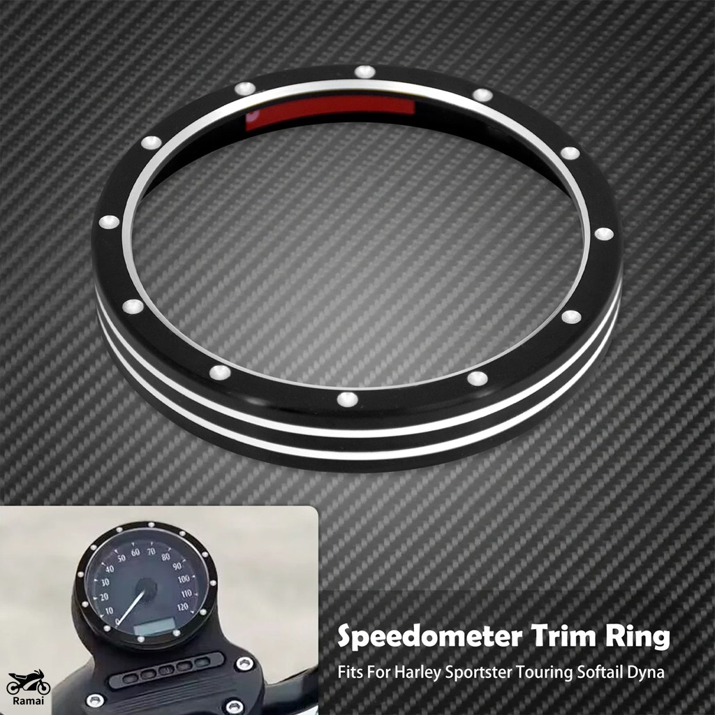 並行輸入品】 バイク ブラック/メッキ スピード メーター ベゼル Burst