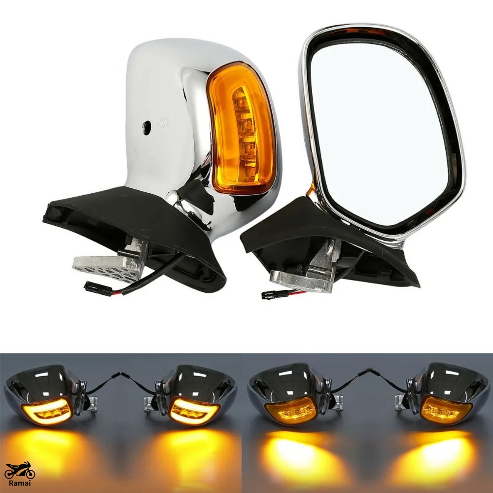 並行輸入品 バイク リア サイド ミラー LED ウィンカー ホンダ