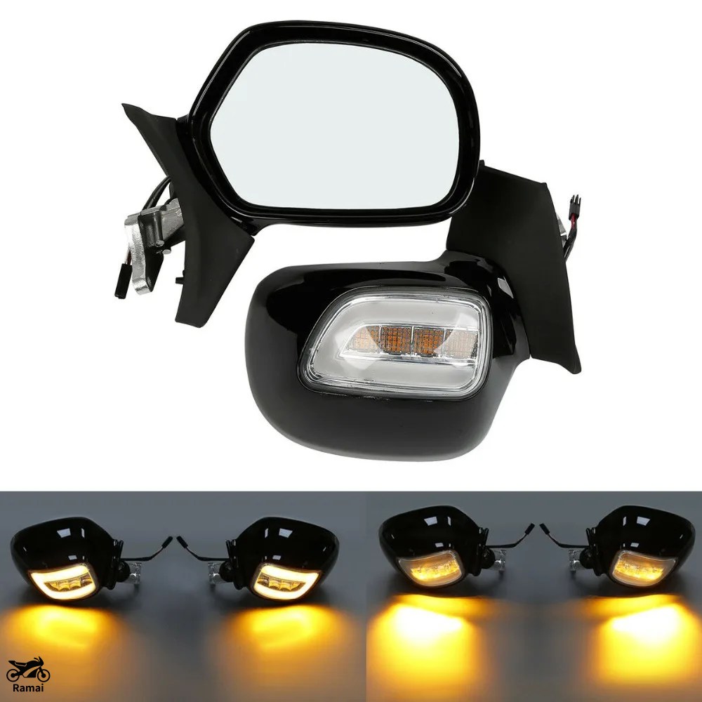 並行輸入品 バイク リア サイド ミラー LED ウィンカー ホンダ