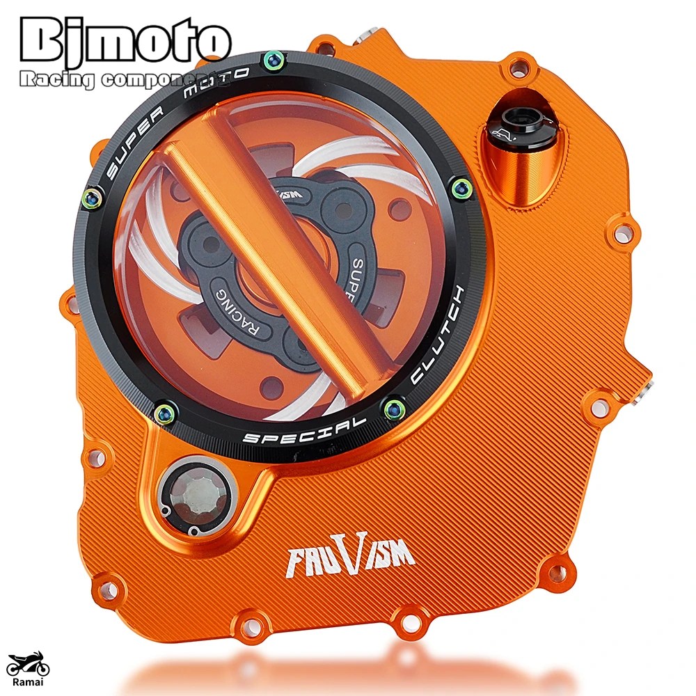 並行輸入品 デューク390 RC390 CNC クリア エンジン クラッチ カバー Pretector バイク K-TM D-UKE RC 390 2017年 2018年 2019年 2020年 2021年 2022年 カ_1