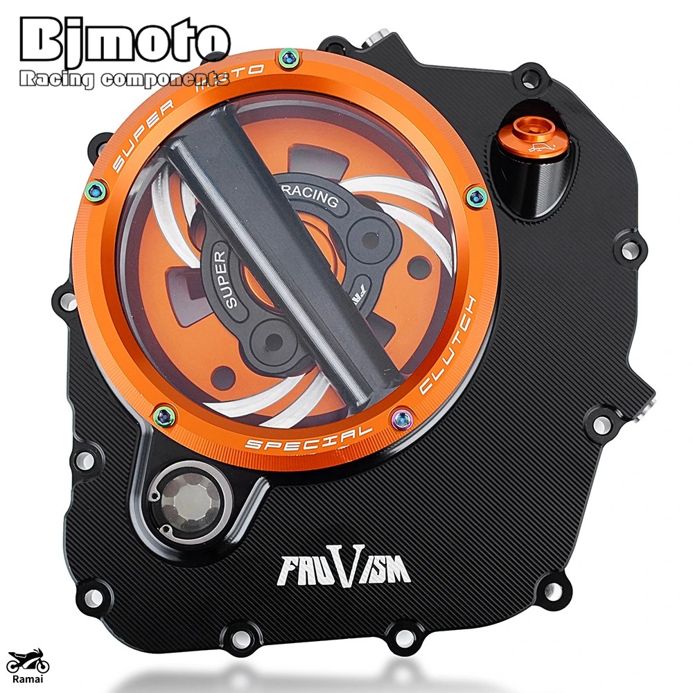 並行輸入品 デューク390 RC390 CNC クリア エンジン クラッチ カバー Pretector バイク K-TM D-UKE RC 390 2017年 2018年 2019年 2020年 2021年 2022年 カ_2