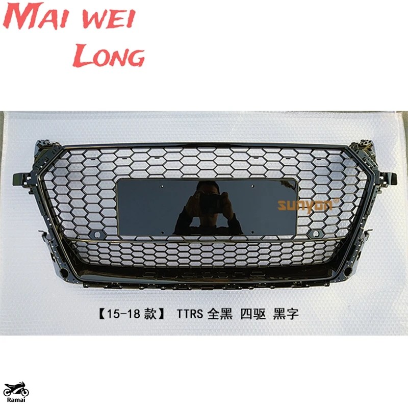 並行輸入品 アウディ TT TTS Mk3 FV/8S 2015年 2016年 2017年 2018年 ハニカム スポーツ メッシュ TTRS HEX グリル グリル ブラック シルバー カスタム パ_1