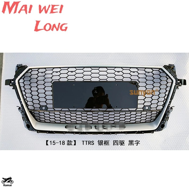 並行輸入品 アウディ TT TTS Mk3 FV/8S 2015年 2016年 2017年 2018年 ハニカム スポーツ メッシュ TTRS HEX グリル グリル ブラック シルバー カスタム パ_2