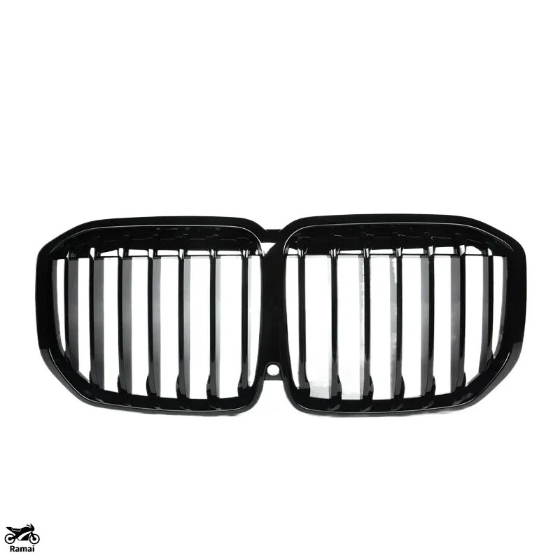 並行輸入品 つやあり ブラック フロント キドニー グリル Single/ Slats M W/ Camera ホール BMW X7 G07 M50i 40i M スポーツ 19-21 カスタム パーツ_2
