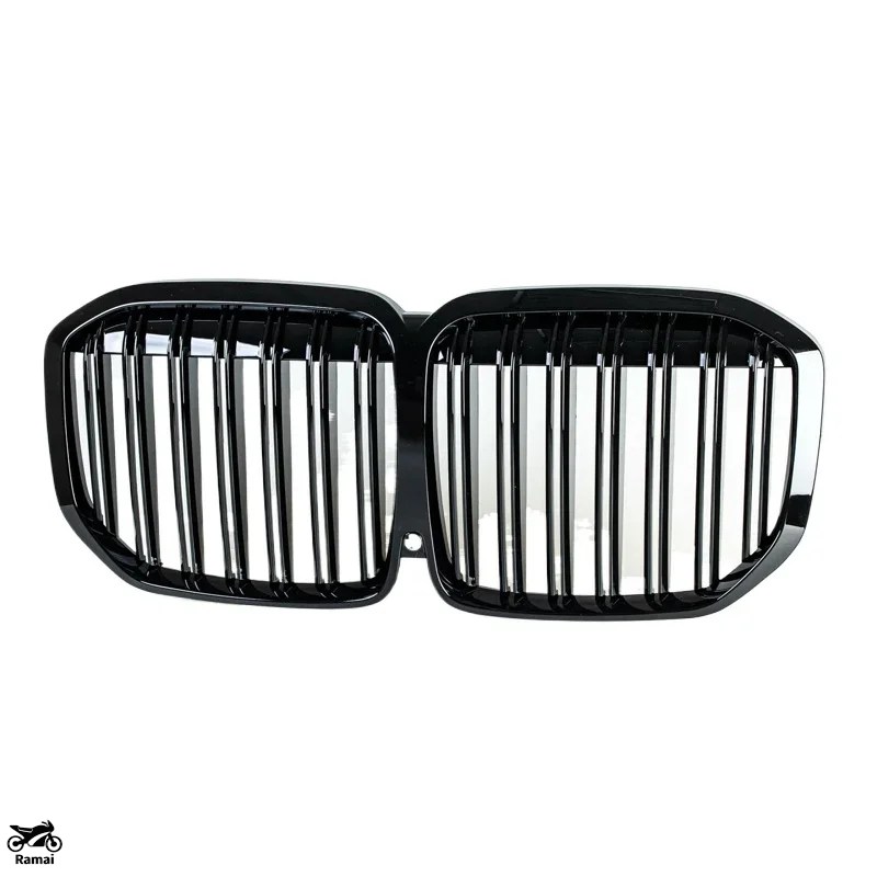 並行輸入品 つやあり ブラック フロント キドニー グリル Single/ Slats M W/ Camera ホール BMW X7 G07 M50i 40i M スポーツ 19-21 カスタム パーツ_1