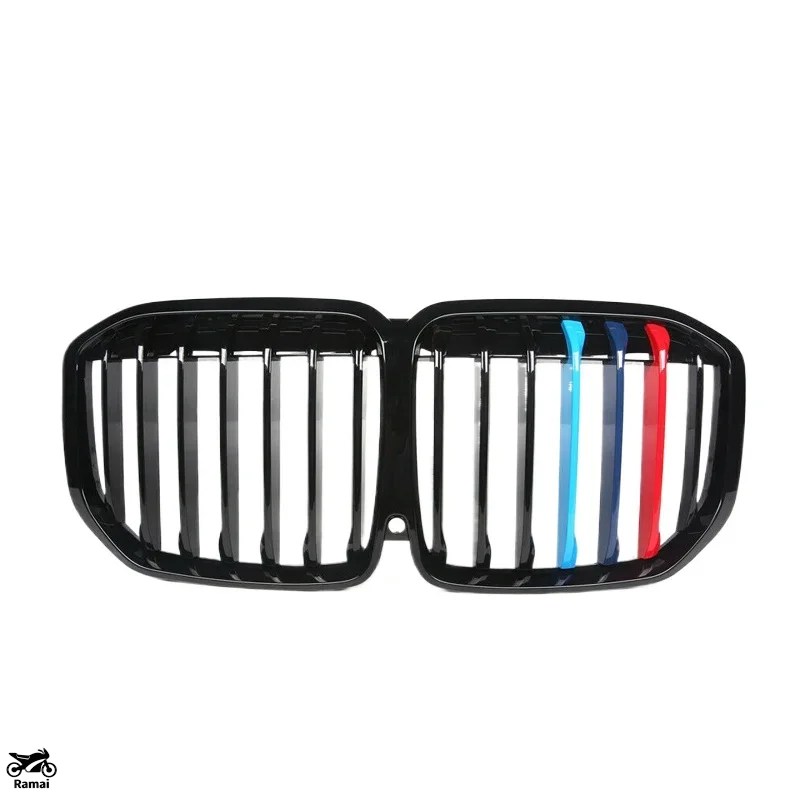 並行輸入品 つやあり ブラック フロント キドニー グリル Single/ Slats M W/ Camera ホール BMW X7 G07 M50i 40i M スポーツ 19-21 カスタム パーツ_3