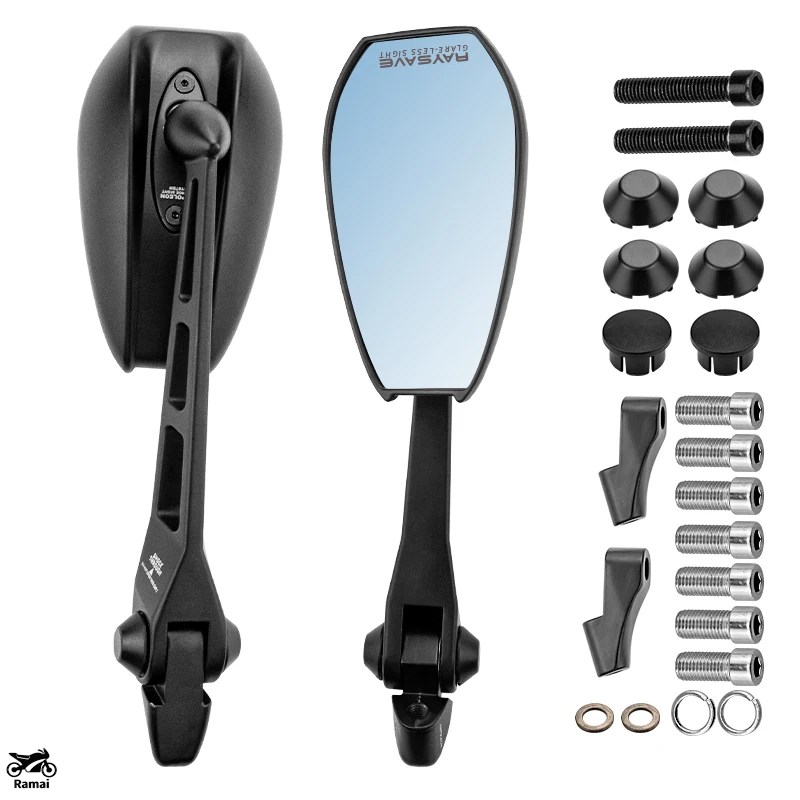 並行輸入品 ヤマハ NMAX 125 150 155 160 NMAX155 サイド ミラー Anti Glare ブルー ミラー Big View リア バイク カスタム パーツ_2
