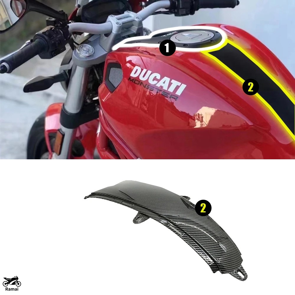 並行輸入品 バイク カーボン ガソリン タンク カバー ドゥカティ