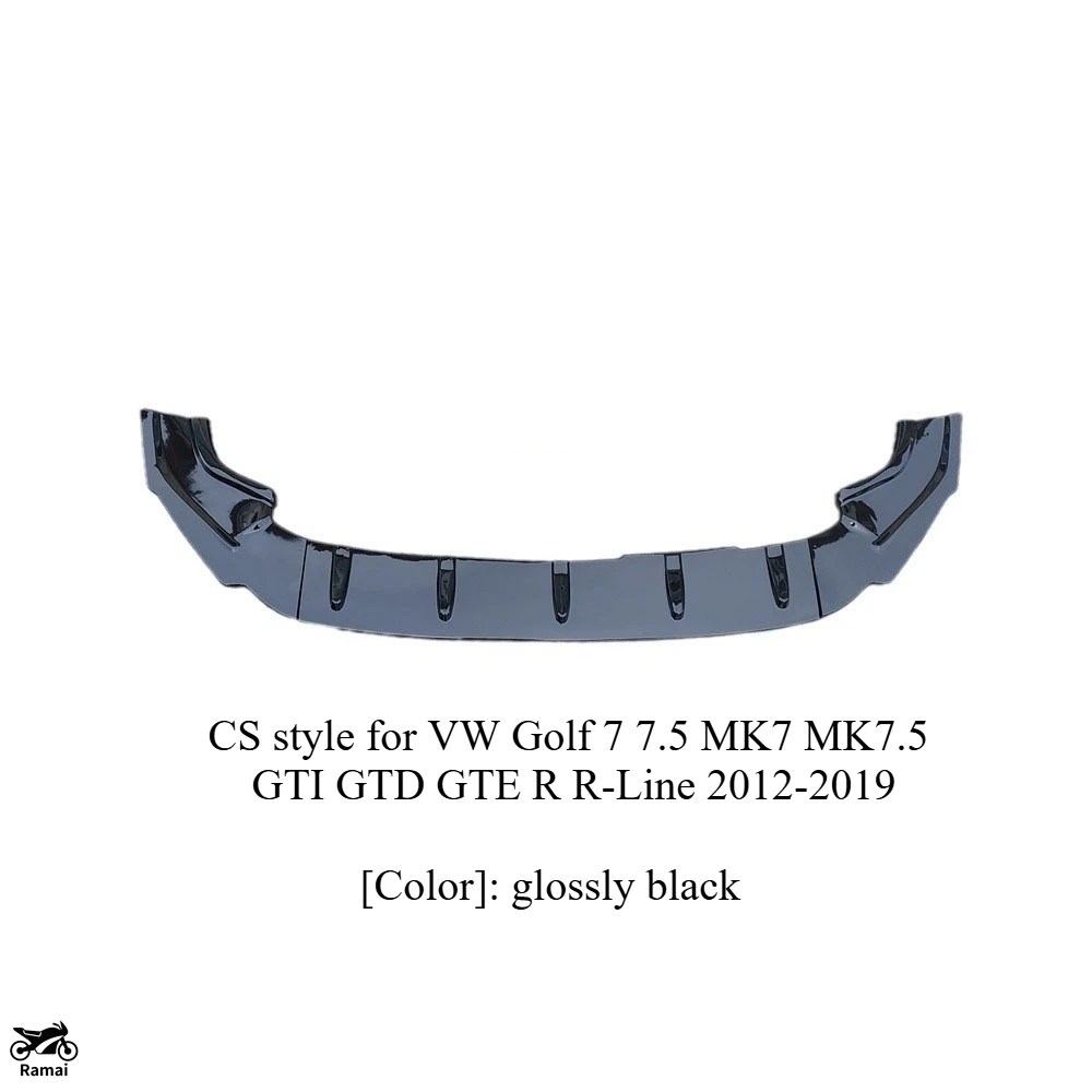 並行輸入品 CS VW ゴルフ 7 7.5 MK7 MK7.5 GTI GTD GTE R R-ライン 2012年-2019年 フロント バンパー リップ スポイラー スプリッター デュフューザー キッ_1