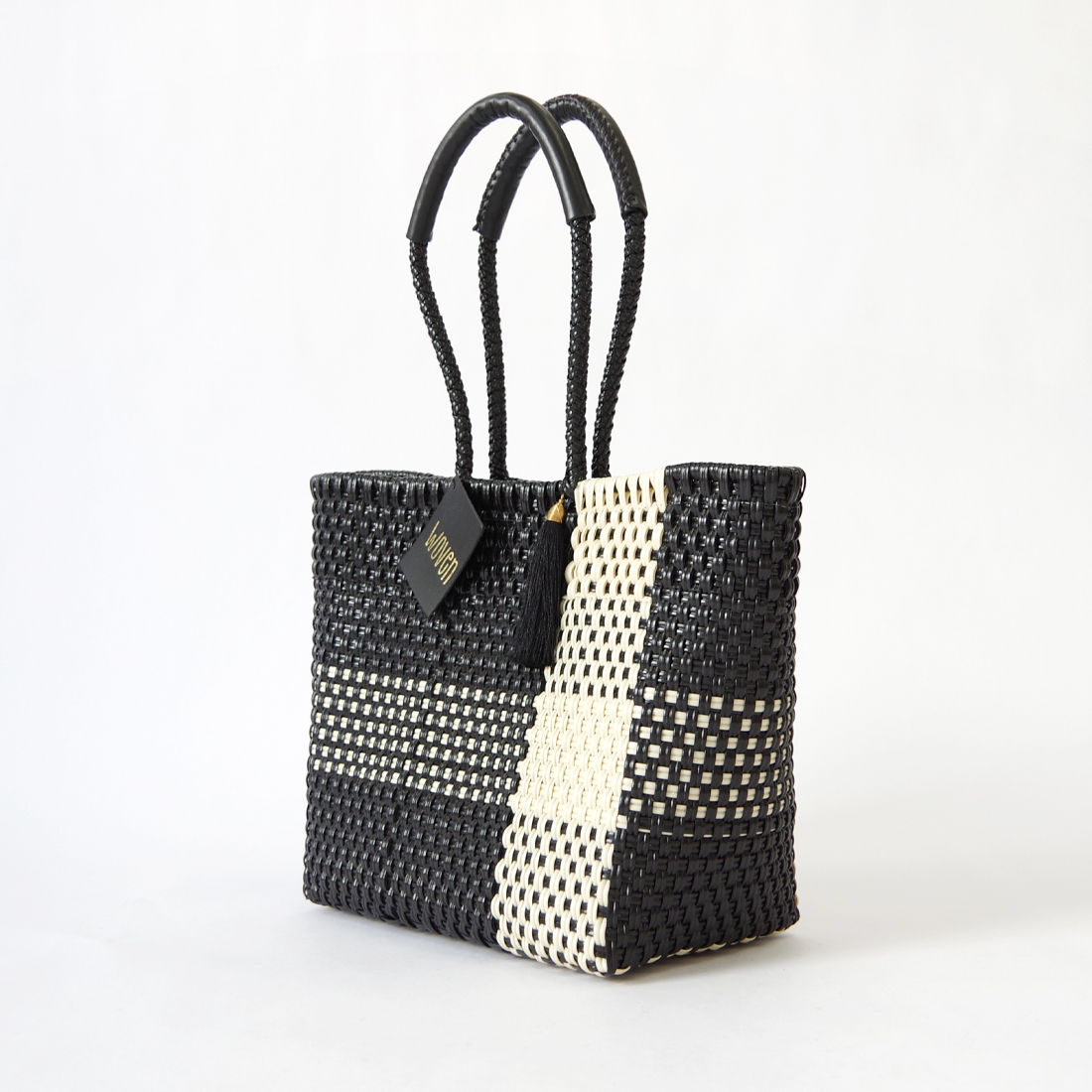 【WOVEN ウーヴン】エブリデイトート メキシコ製 メルカドバッグ スモール トートバッグ Everyday Tote メキシコ製 かごバッグバッグ 裏地付き ハンドメイドの画像
