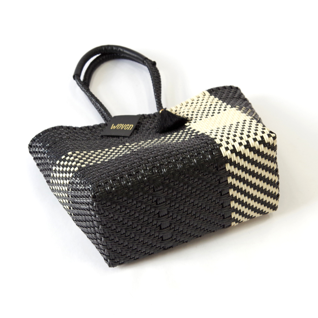 【WOVEN ウーヴン】エブリデイトート メキシコ製 メルカドバッグ スモール トートバッグ Everyday Tote メキシコ製 かごバッグバッグ 裏地付き ハンドメイドの画像