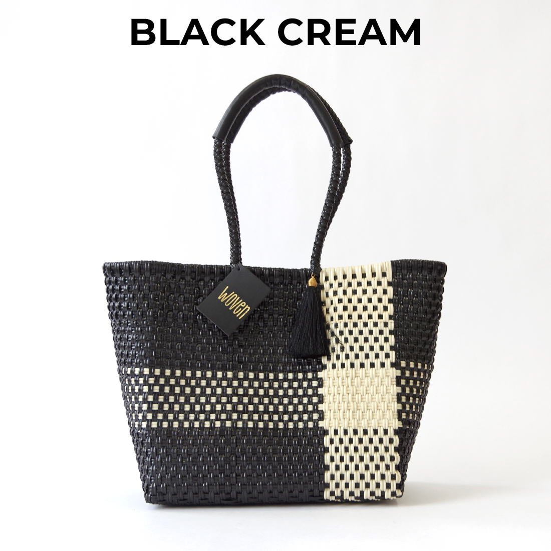 【WOVEN ウーヴン】エブリデイトート メキシコ製 メルカドバッグ スモール トートバッグ Everyday Tote メキシコ製 かごバッグバッグ 裏地付き ハンドメイドの画像