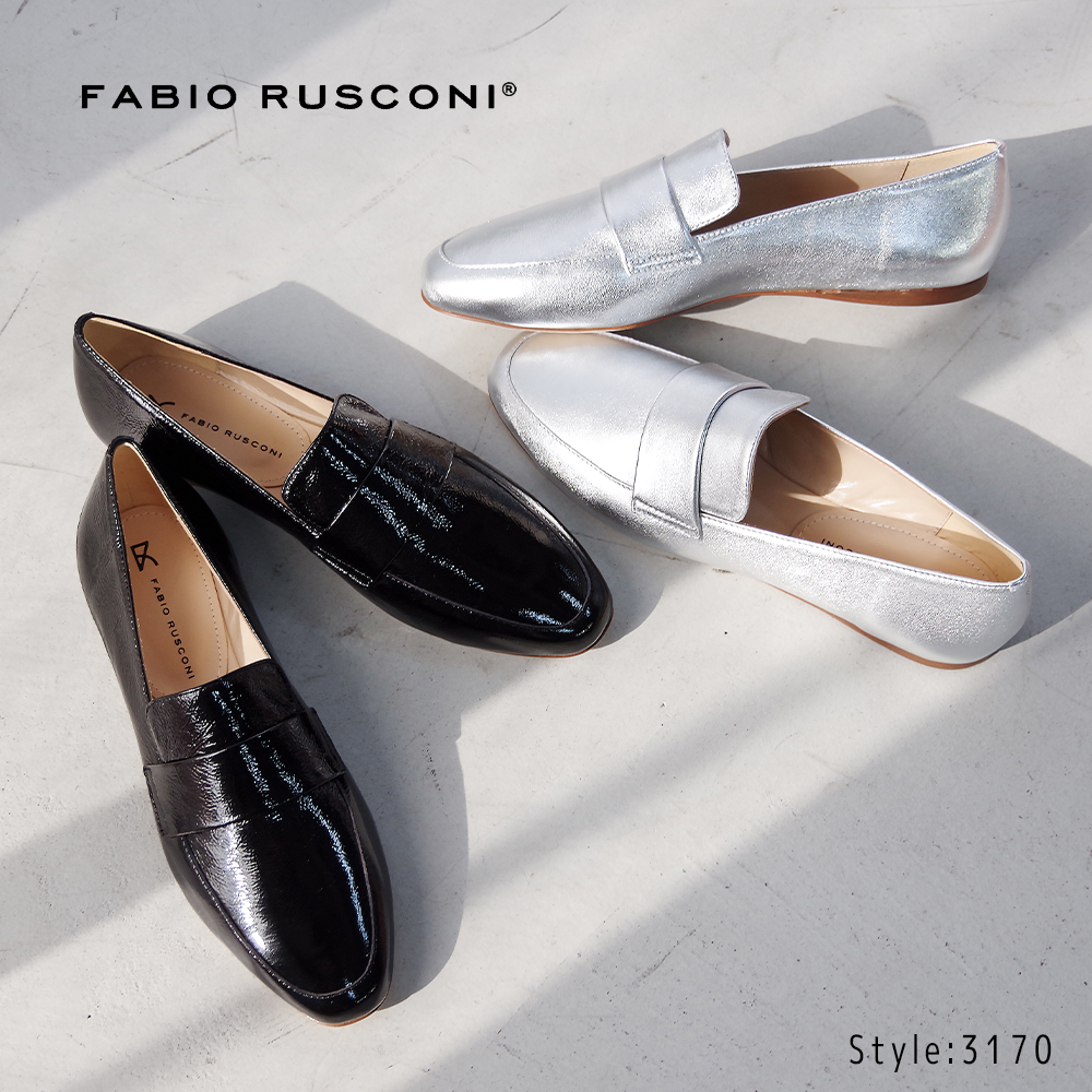ファビオルスコーニ FABIO RUSCONI ローファー （シルバー