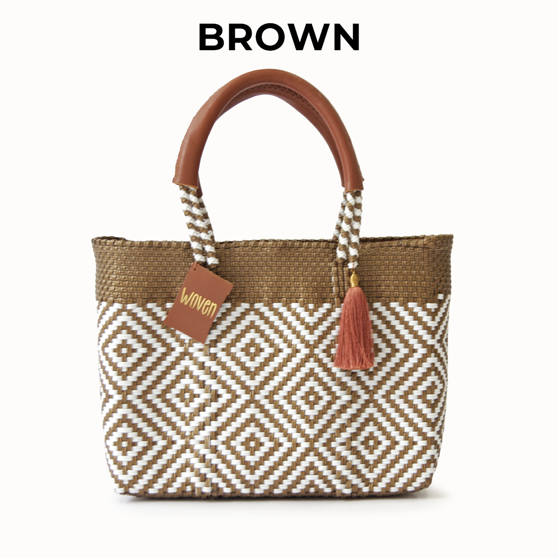 【極美品✨】WOVEN スモールトート メキシコ製 メルカド カゴバッグ WOVEN（ウーヴン） 【WOVEN ウーヴン】 Small Tote スモールトート 本