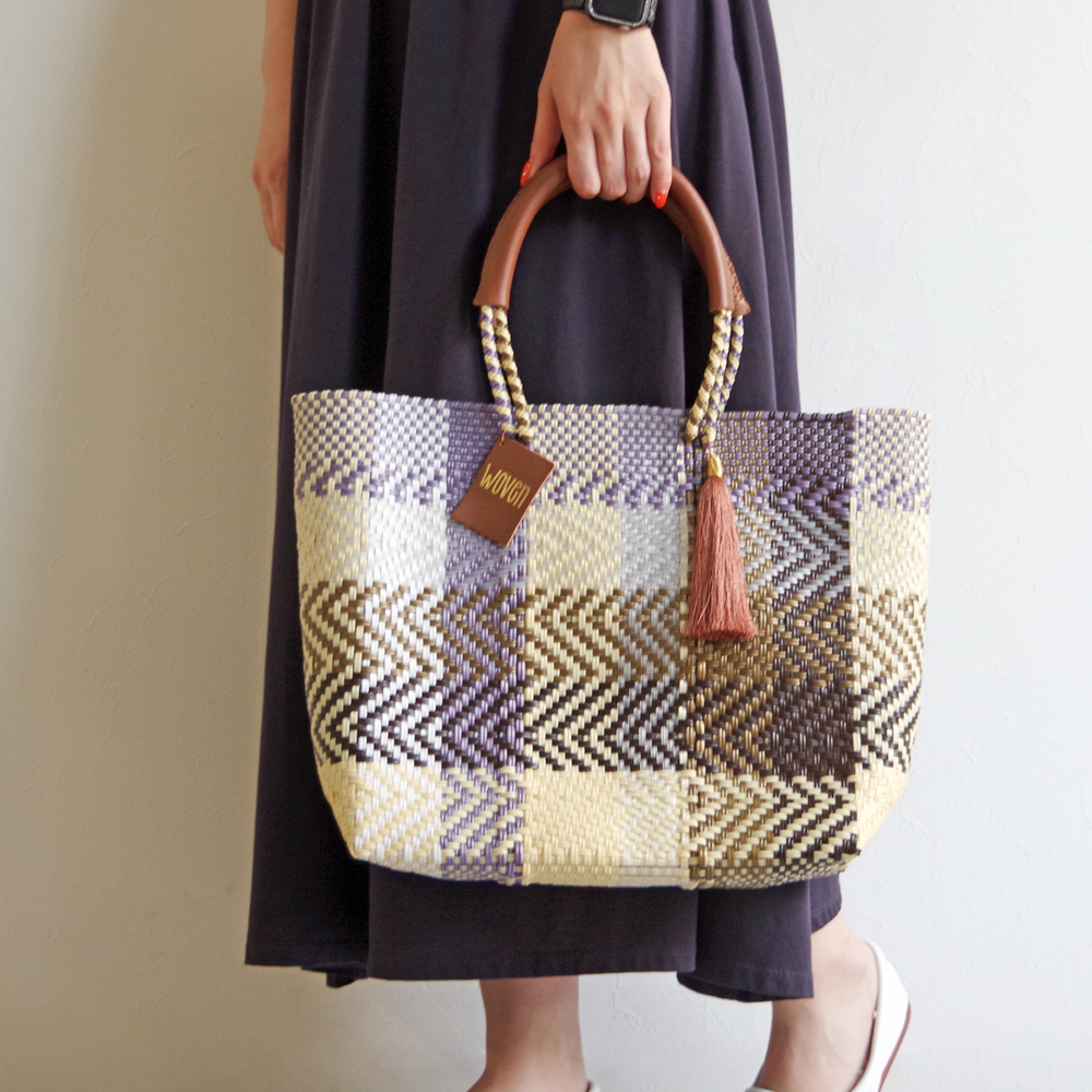 【新色追加】WOVEN ウーヴン Middle Tote ミドルトートメキシコ製 バスケットバッグ ミドルサイズ メルカドバッグ かごバッグ マルシェバッグ トートバッグ | WOVEN | 14